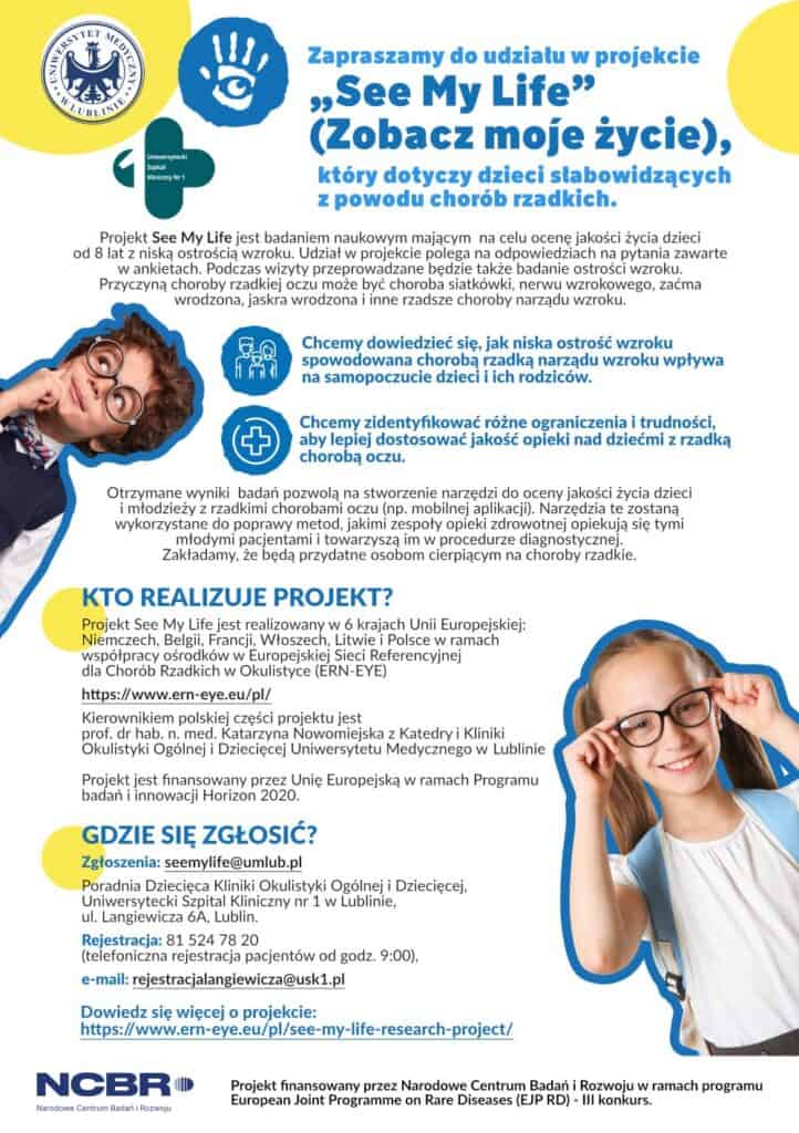 Plakat informacyjny promujący przedsięwzięcie projektu