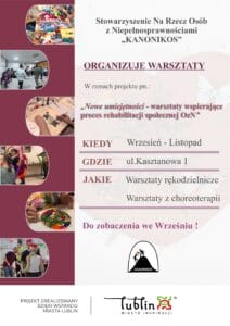 Plakat informacyjny promujący warsztaty