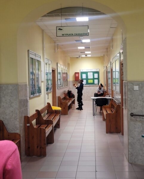 Korytarz w Miejskim Urzędzie Pracy w Lublinie