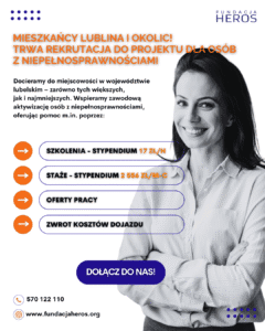 Plakat informacyjny promujący przedsięwzięcie projektu