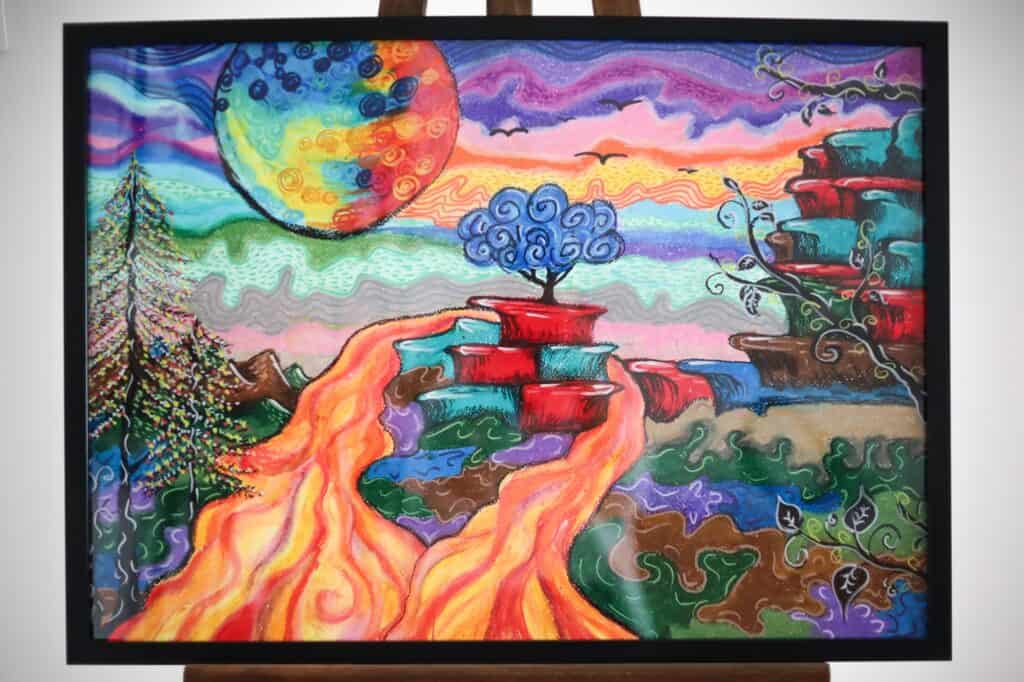 Kolorowy abstrakcyjny obraz