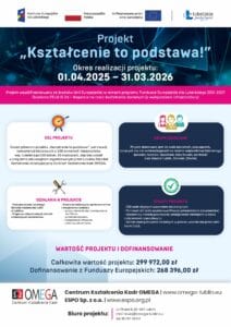 Plakat informacyjny promujący przedsięwzięcie projektu