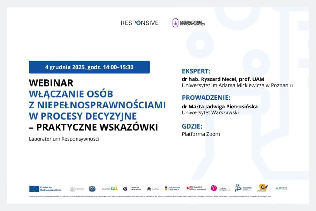 Baner informacyjny promujący webinar