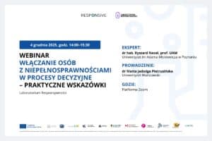 Baner informacyjny promujący webinar