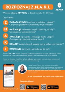 Plakat informacyjny promujący aplikację