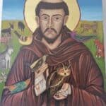 Ikona autorstwa Katarzyny Wysokińskiej "Święty Franciszek"