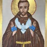 Ikona autorstwa Katarzyny Wysokińskiej "Święty Franciszek - 2"