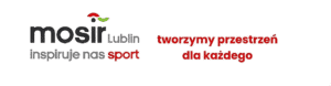 Logo MOSiR Lublin z hasłem: Tworzymy przestrzeń dla każdego”