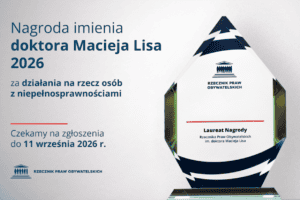Baner informacyjny promujący nabór do Nagrody imienia doktora Macieja Lisa 2026